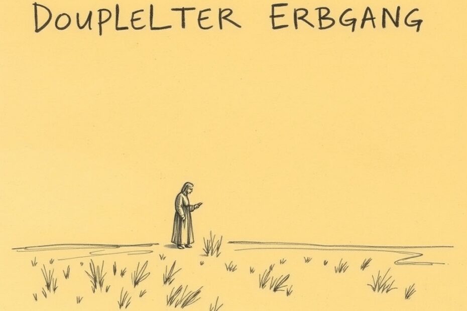 Bleistiftskizze zur Hypothese vom 2026-05-14: Doppelter Erbgang. Grundton: Toskana-Gelb (These).