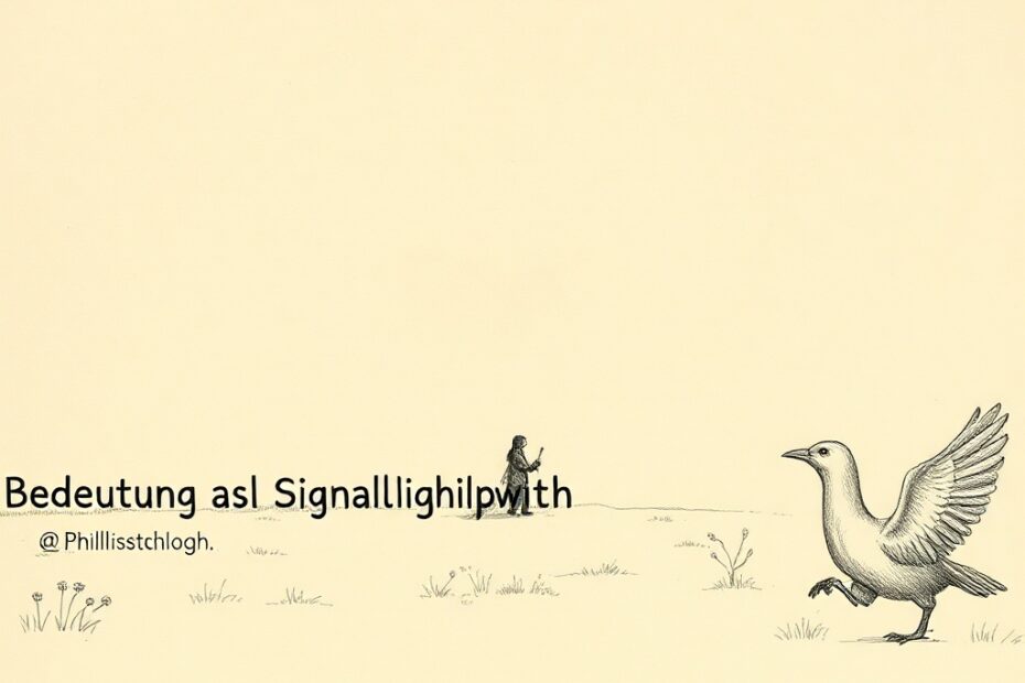 Bleistiftskizze zur Hypothese vom 2026-06-15: Bedeutung als Signalgleichgewicht. Grundton: Toskana-Gelb (These).