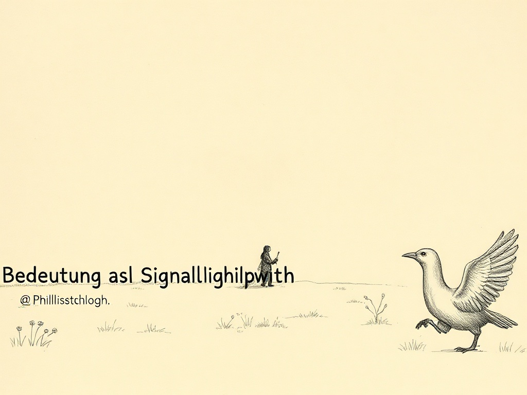 Bleistiftskizze zur Hypothese vom 2026-06-15: Bedeutung als Signalgleichgewicht ohne Zentralinstanz.